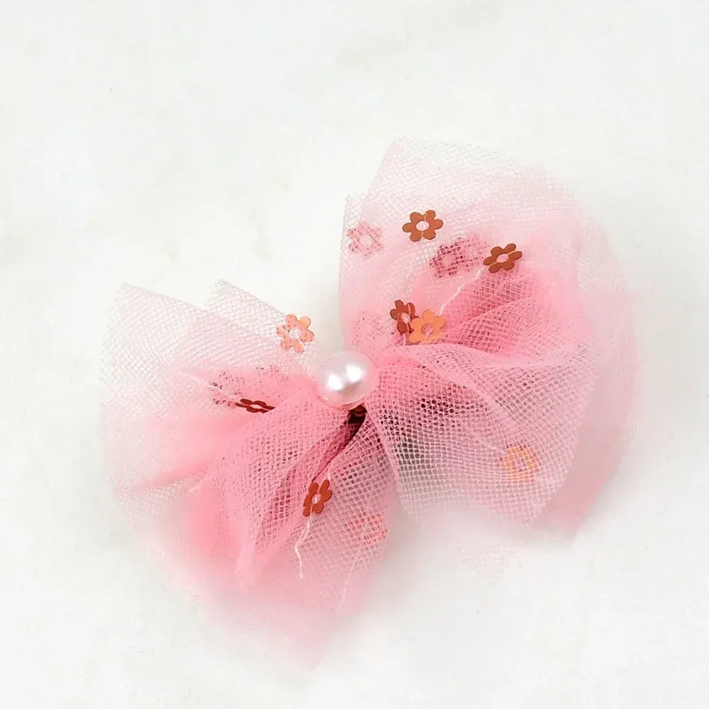 Heart-shaped bow hair clip - home improvement