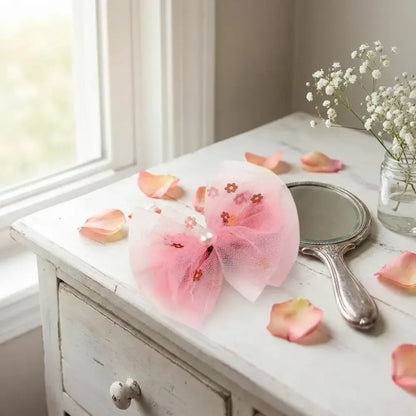 Heart-shaped bow hair clip - home improvement