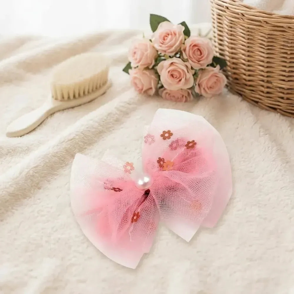 Heart-shaped bow hair clip - home improvement