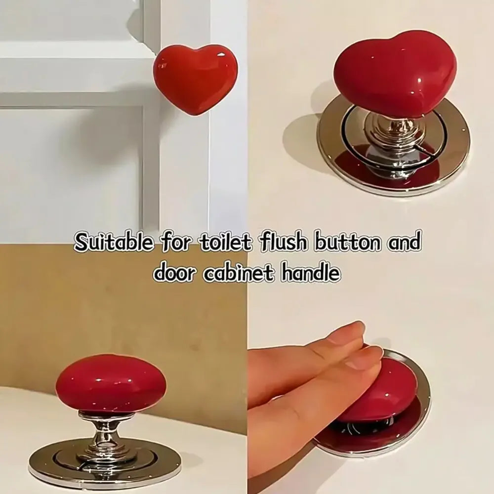Heart-shaped cabinet knob pull