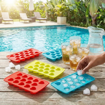 Heart-shaped ice cube tray - home & kitchen