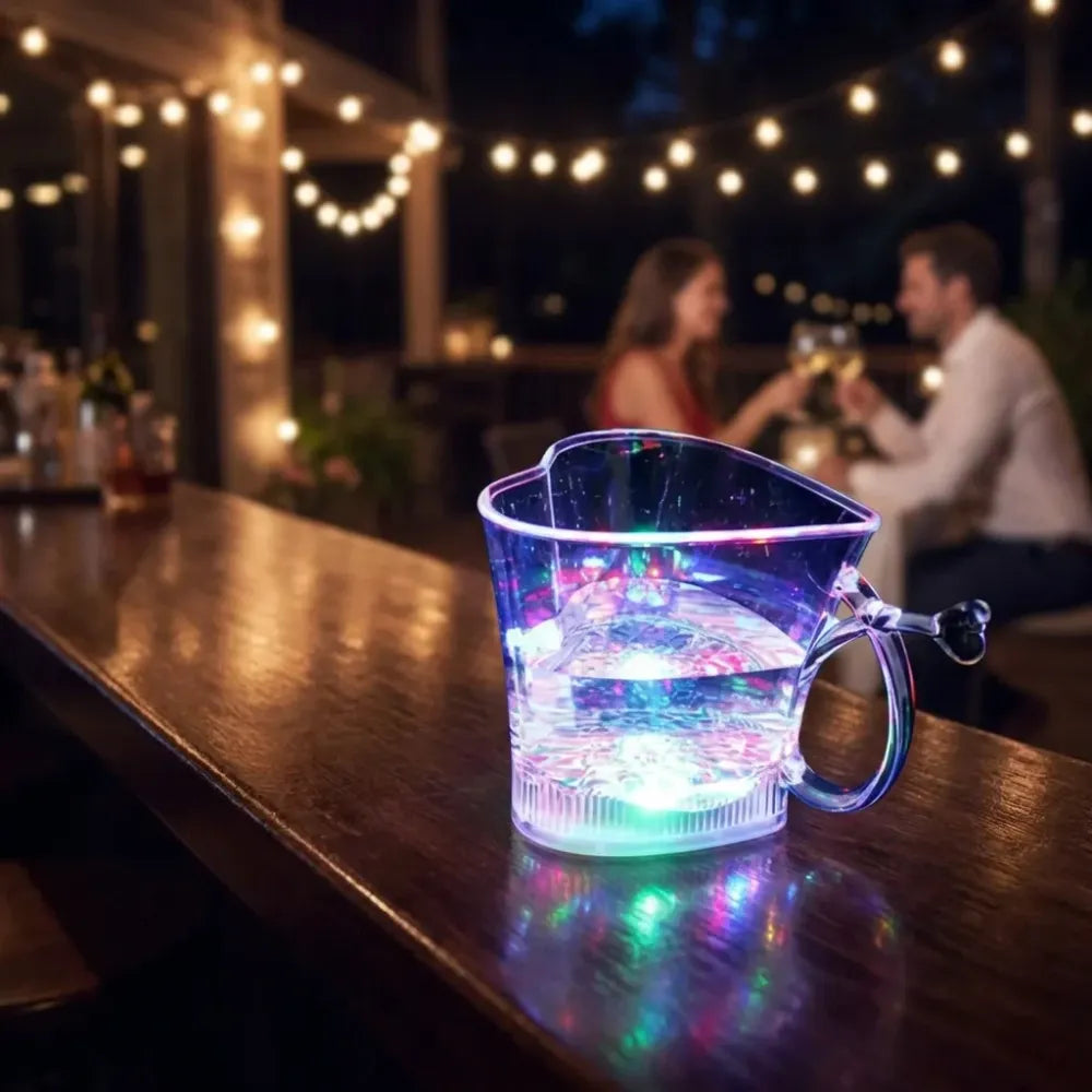 Heart-shaped led glass cup - home & kitchen