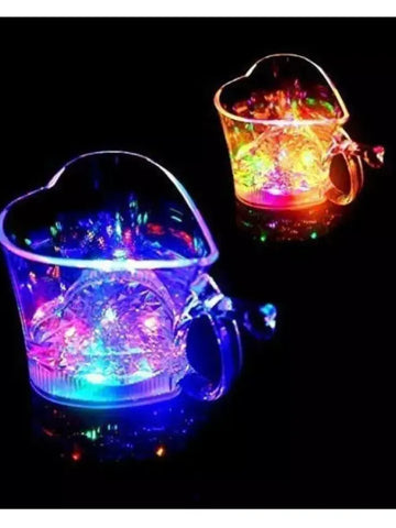 Heart-Shaped LED Glass Cup