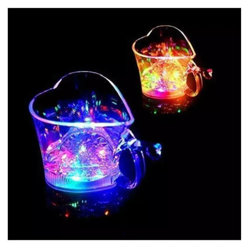 Heart-shaped led glass cup