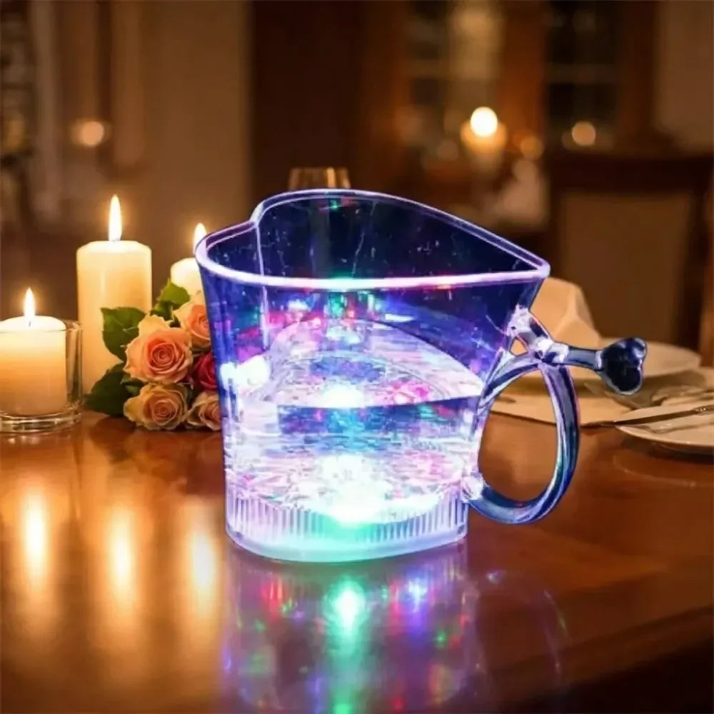 Heart-shaped led glass cup - home & kitchen