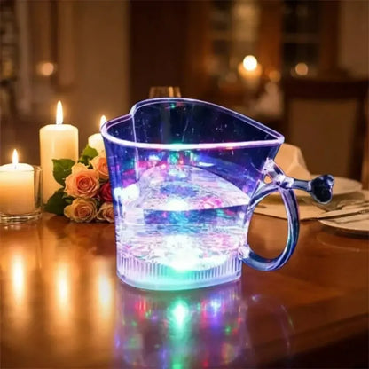 Heart-shaped led glass cup - home & kitchen