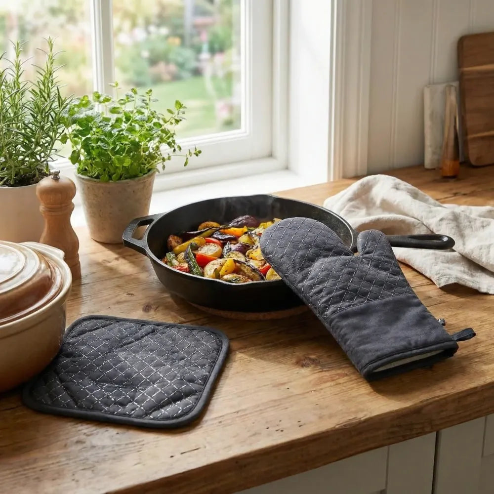 Heat-resistant non-slip oven mitt - home & kitchen