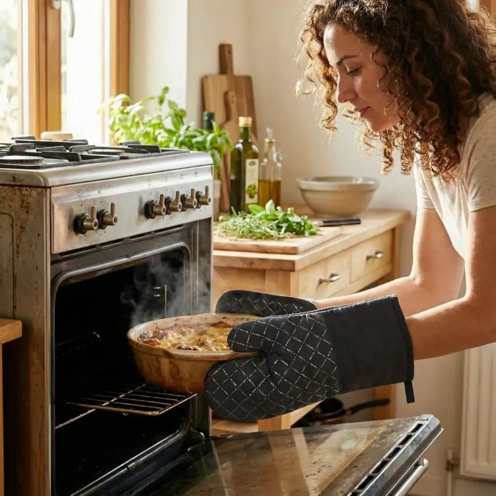Heat-resistant non-slip oven mitt - home & kitchen