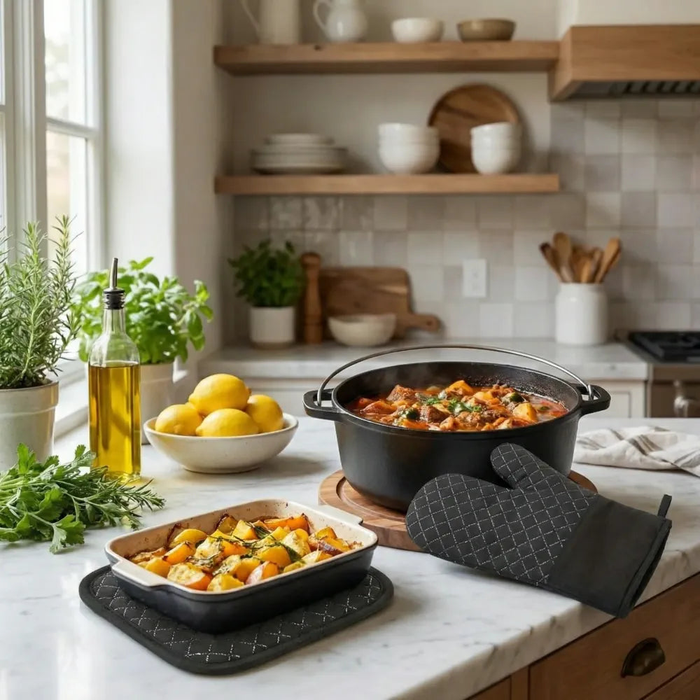 Heat-resistant non-slip oven mitt - home & kitchen