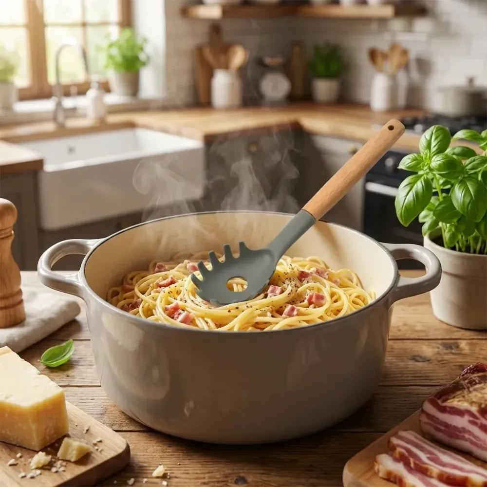 Heat-resistant pasta spoon - home & kitchen