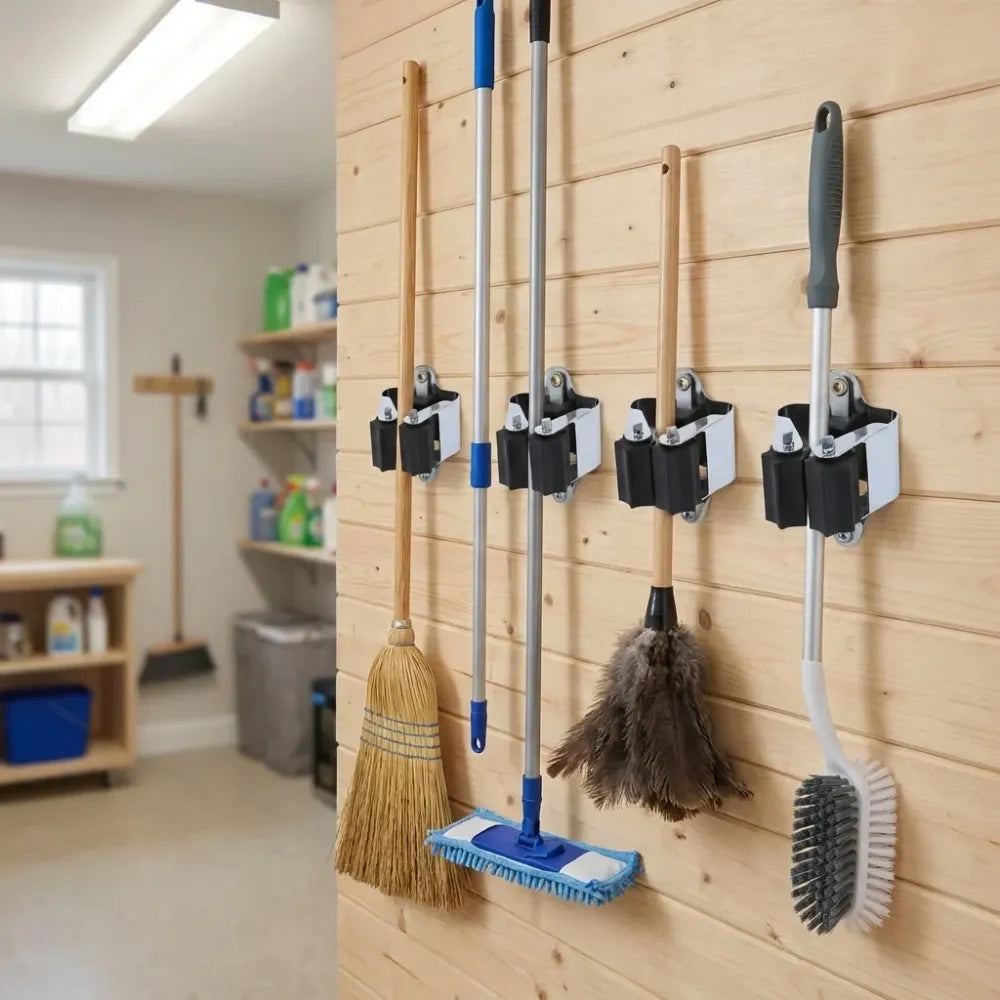 Heavy-duty broom holder - home improvement