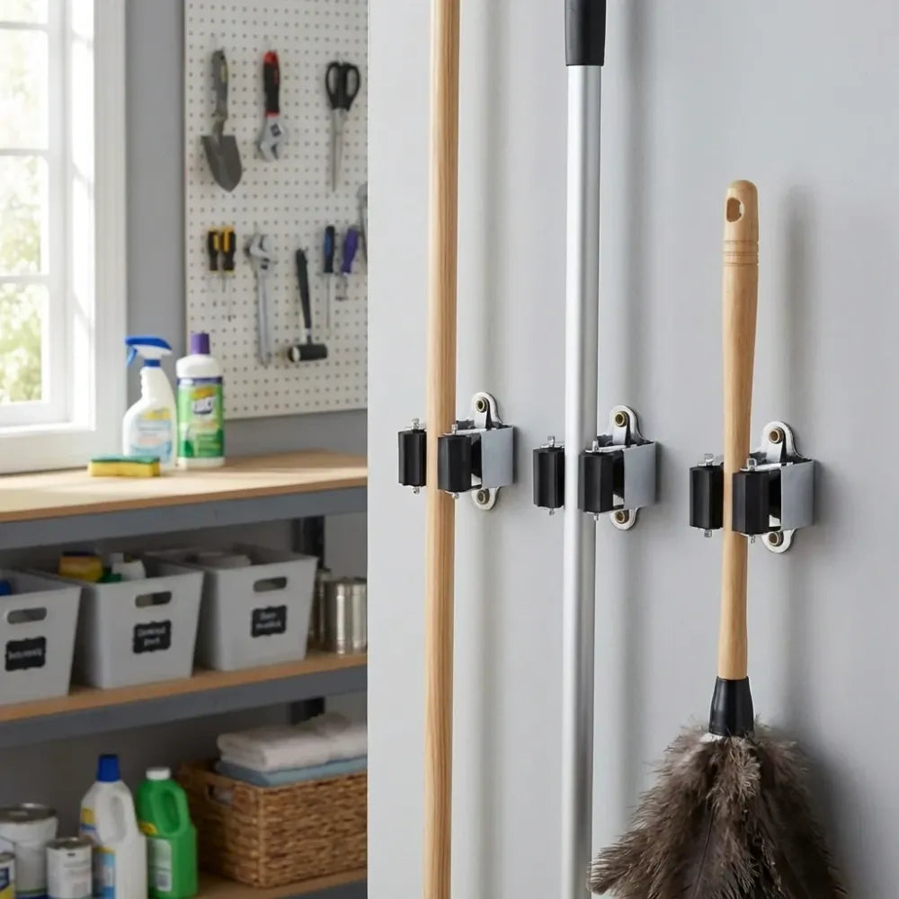 Heavy-duty broom holder - home improvement