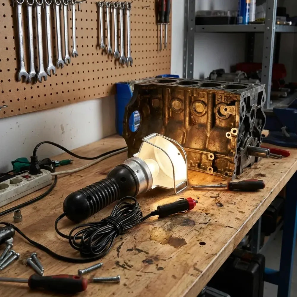 Heavy-duty hand work lamp for night repairs - home improvement