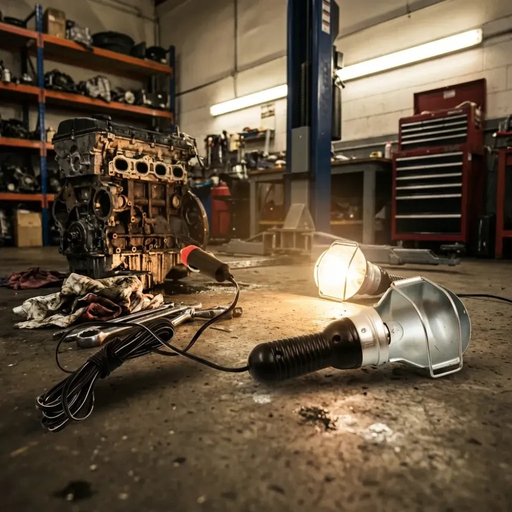 Heavy-duty hand work lamp for night repairs - home improvement
