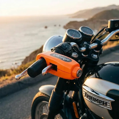 Heavy-duty motorcycle brake lock - automotive