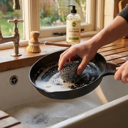 Heavy-duty steel scrubber - kitchen tool