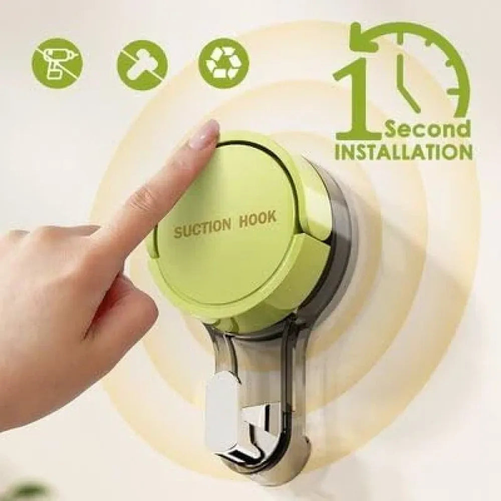 Heavy duty suction wall hooks