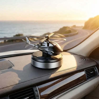 Helicopter alloy solar car air perfume diffuser