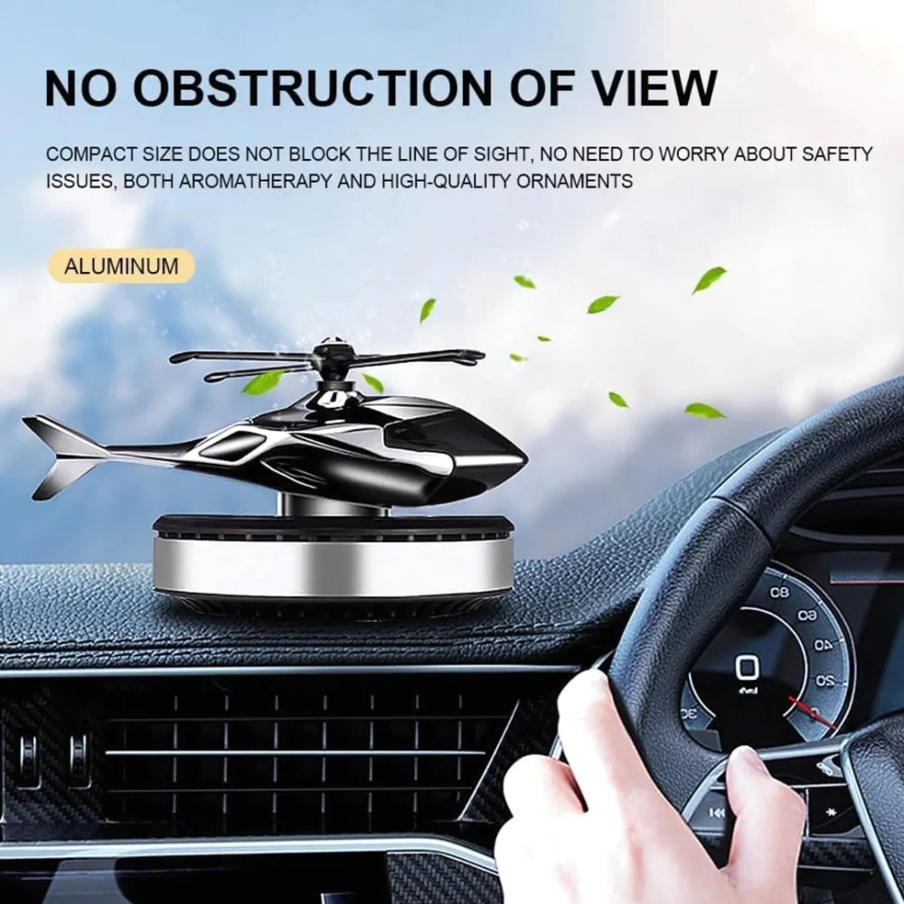 Helicopter alloy solar car air perfume diffuser