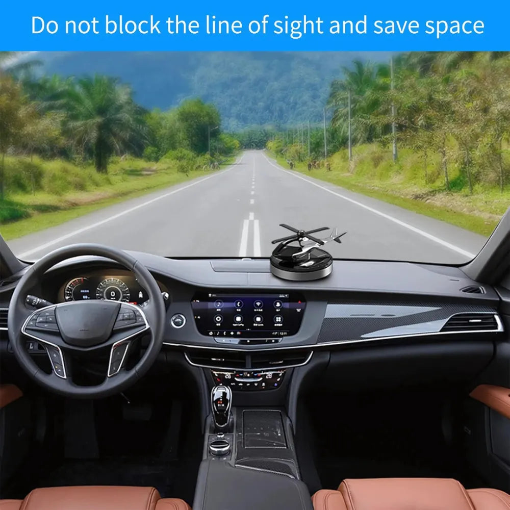 Helicopter alloy solar car air perfume diffuser