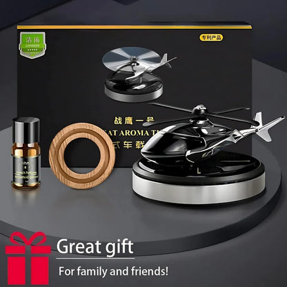 Helicopter alloy solar car air perfume diffuser