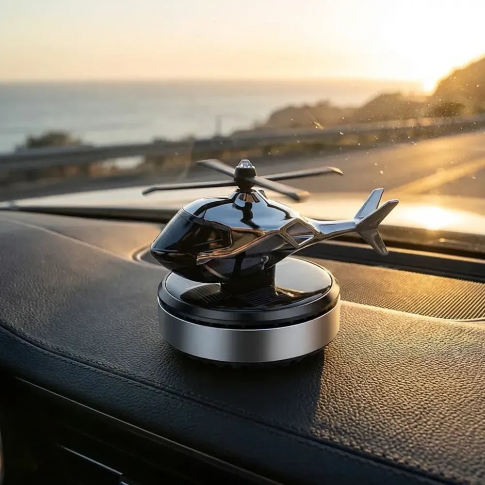 Helicopter alloy solar car air perfume diffuser