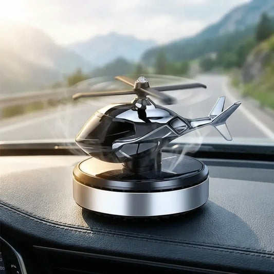 Helicopter alloy solar car air perfume diffuser