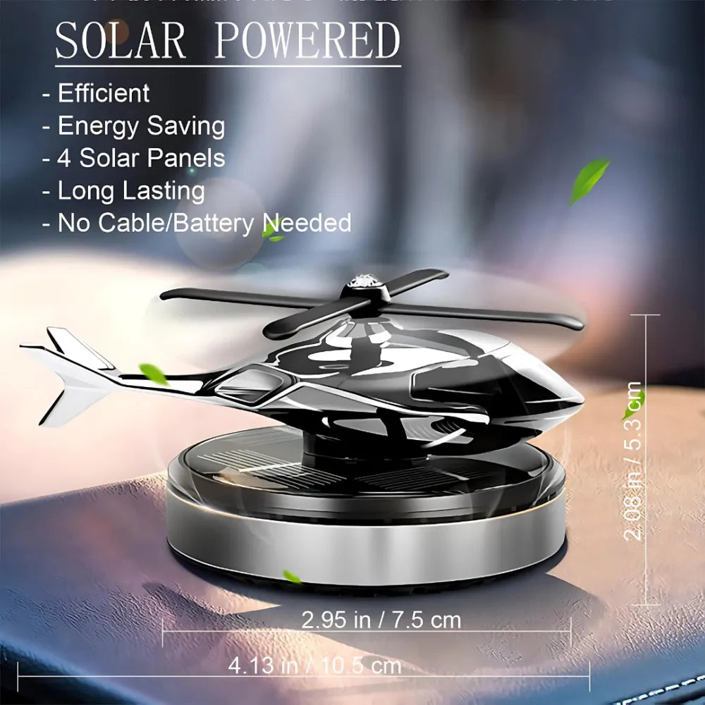 Helicopter alloy solar car air perfume diffuser