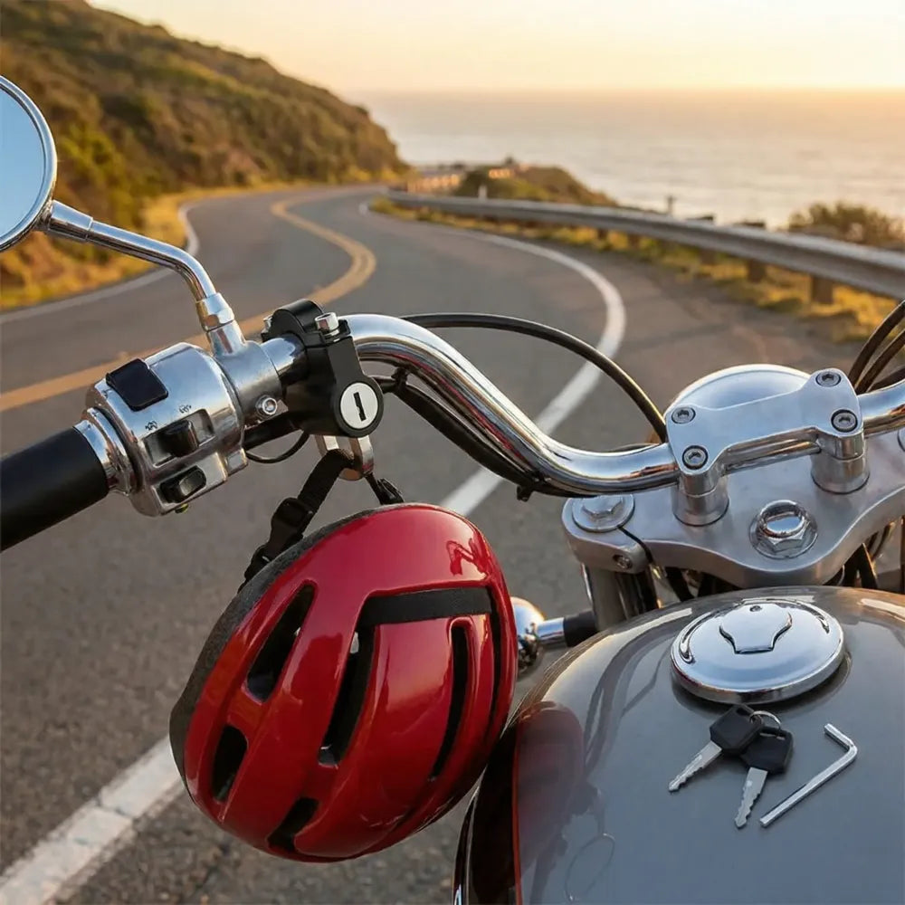 Helmet security lock - car and bike accessories