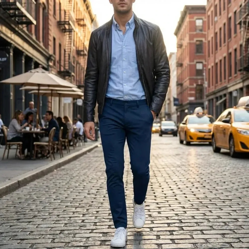 High elasticity men’s classic pants (pack of 3)