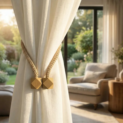 Home curtain tiebacks straps buckle clips - improvement