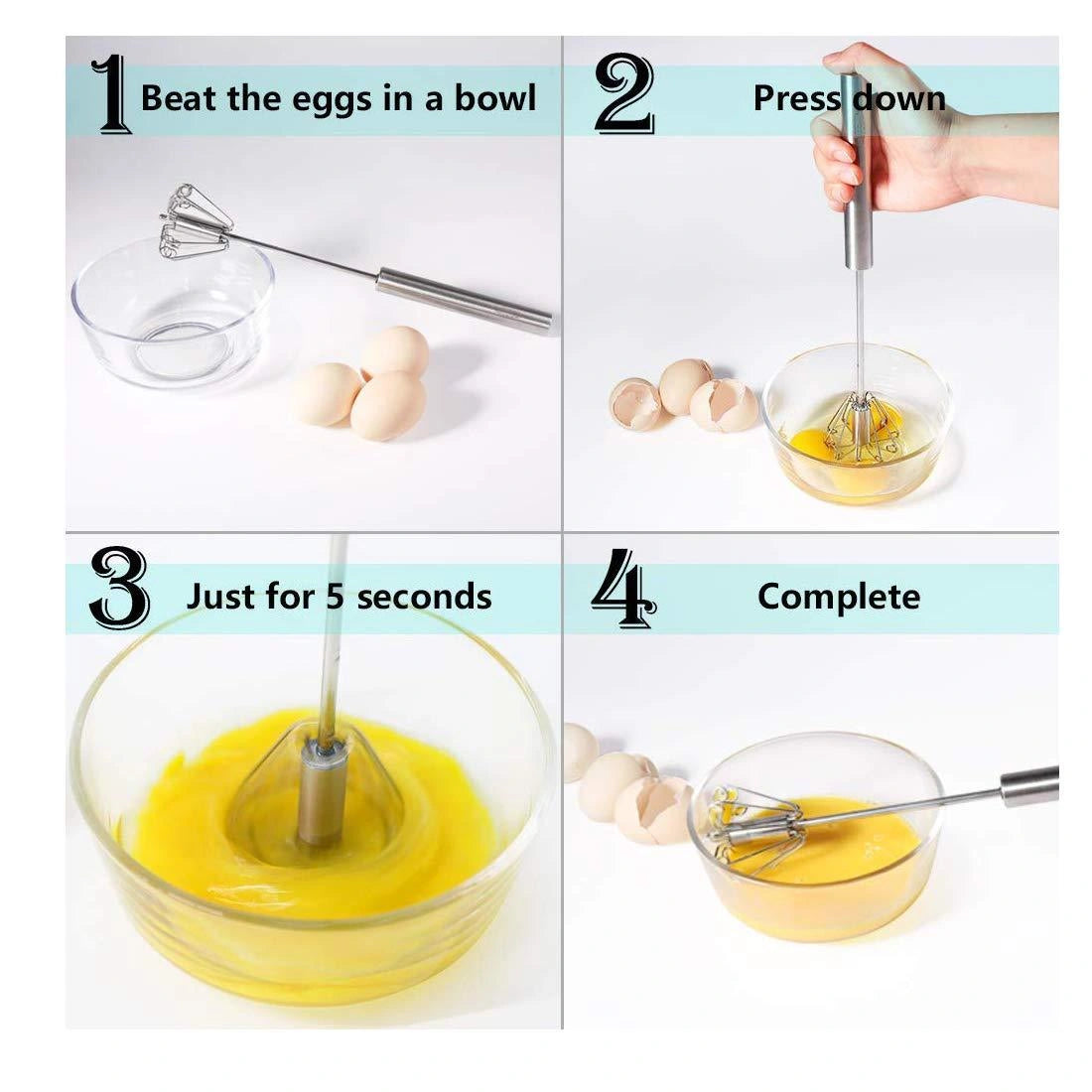 Manual steel hand blender