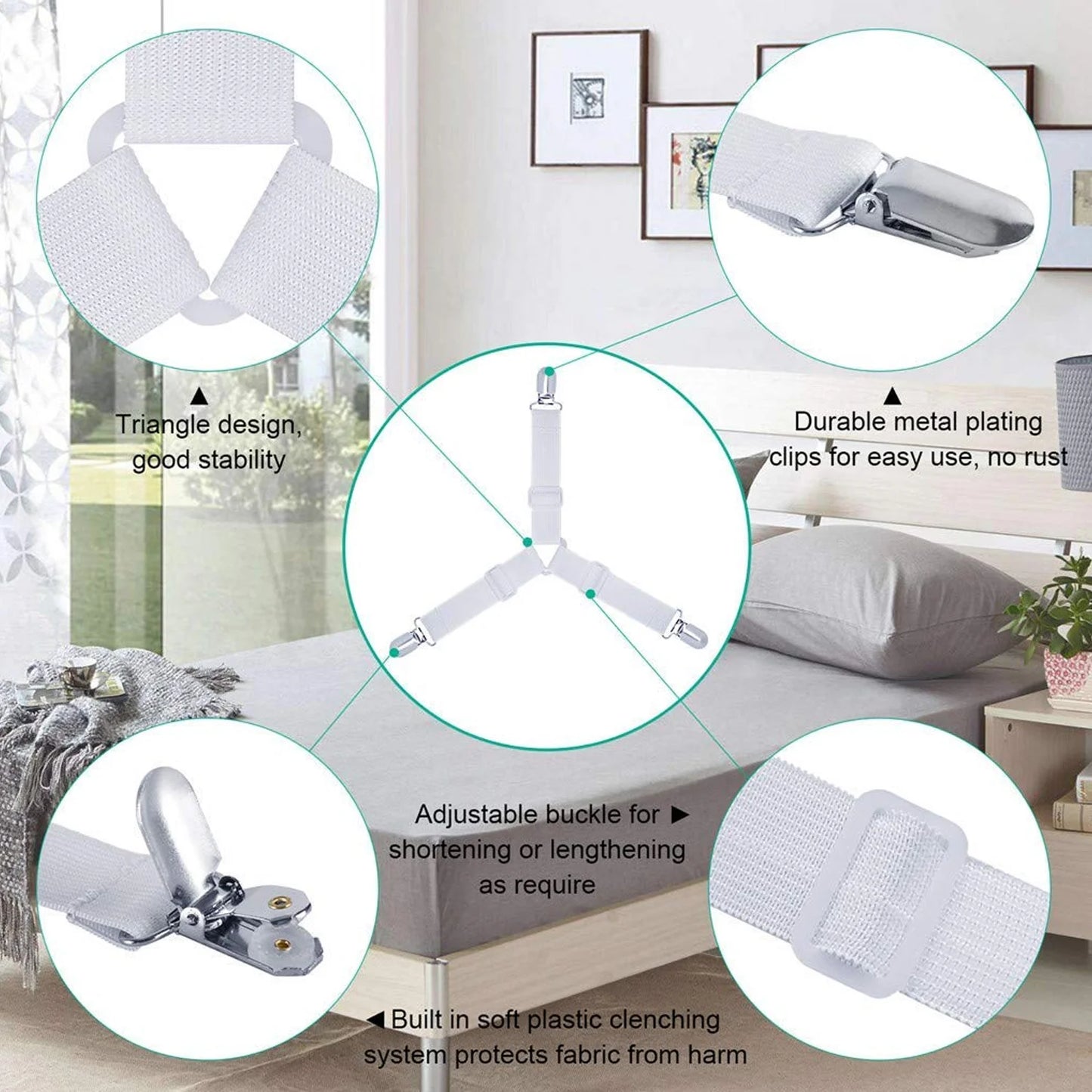 Bed Sheet Gripper Straps