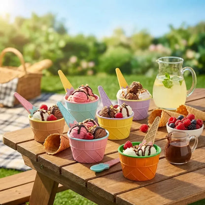 Ice cream bowl set - home & kitchen