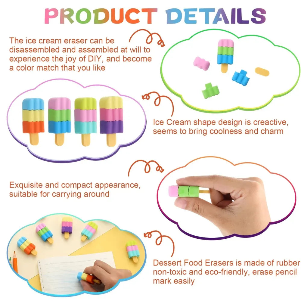 Ice cream eraser set