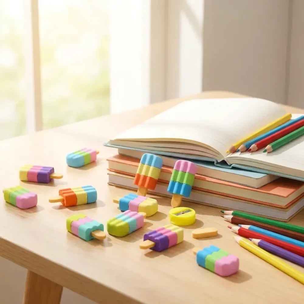 Ice cream eraser set - home improvement