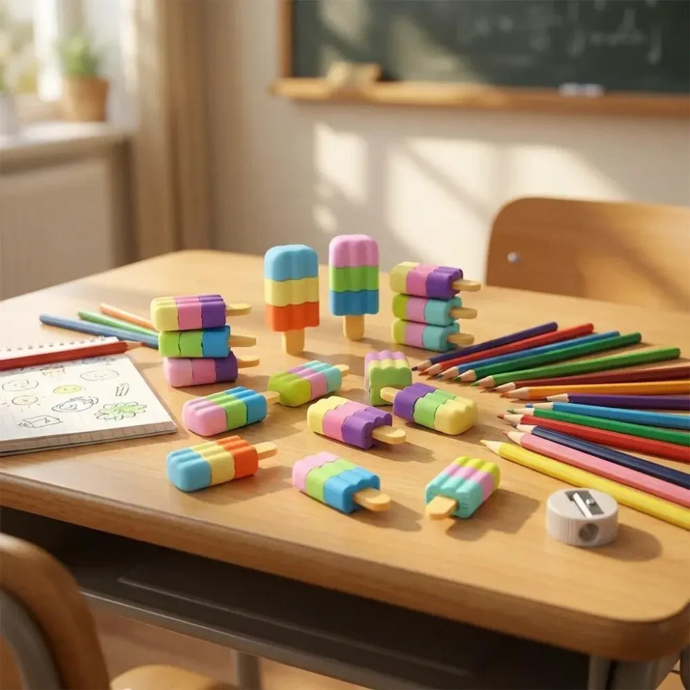 Ice cream eraser set - home improvement