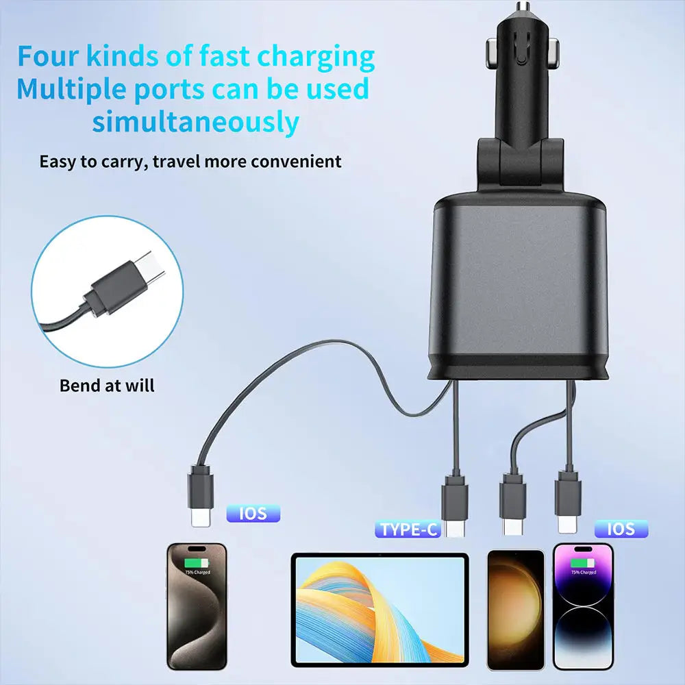 Retractable car charger