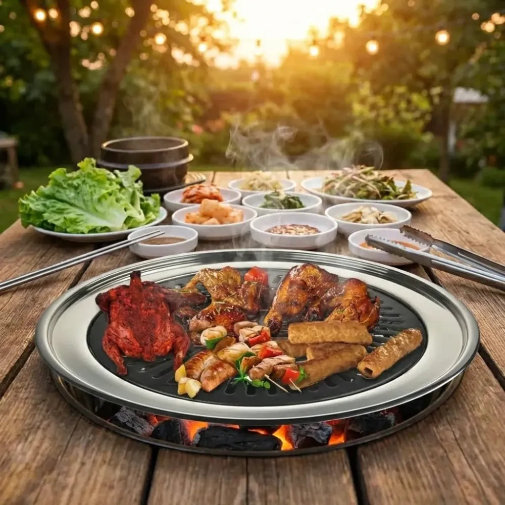 Indoor smokeless bbq grill