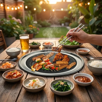 Indoor smokeless bbq grill