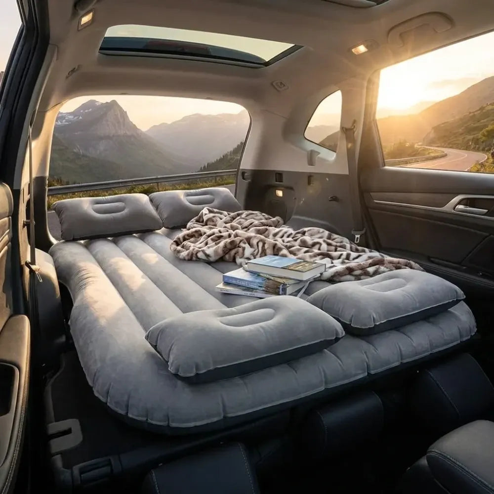 Inflatable car bed mattress