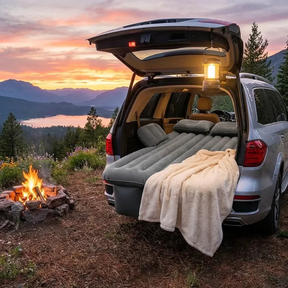 Inflatable car bed mattress