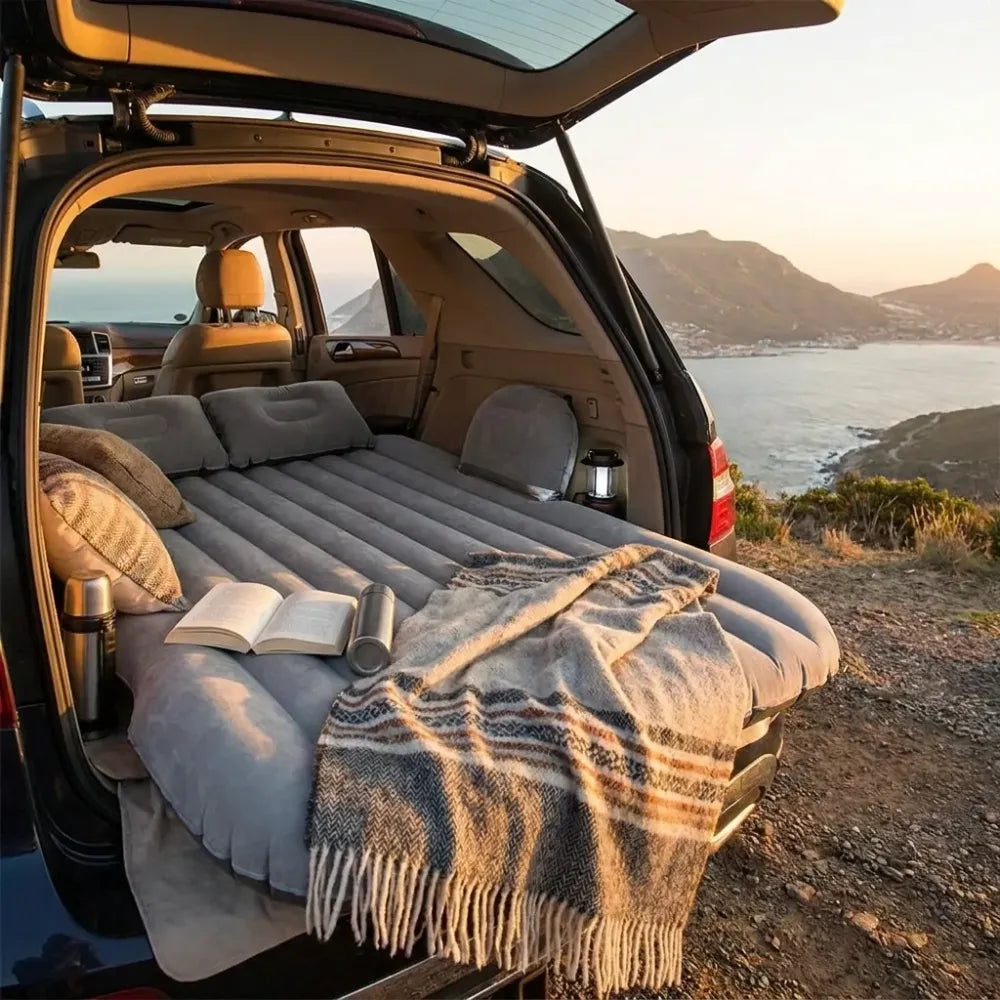 Inflatable car bed mattress