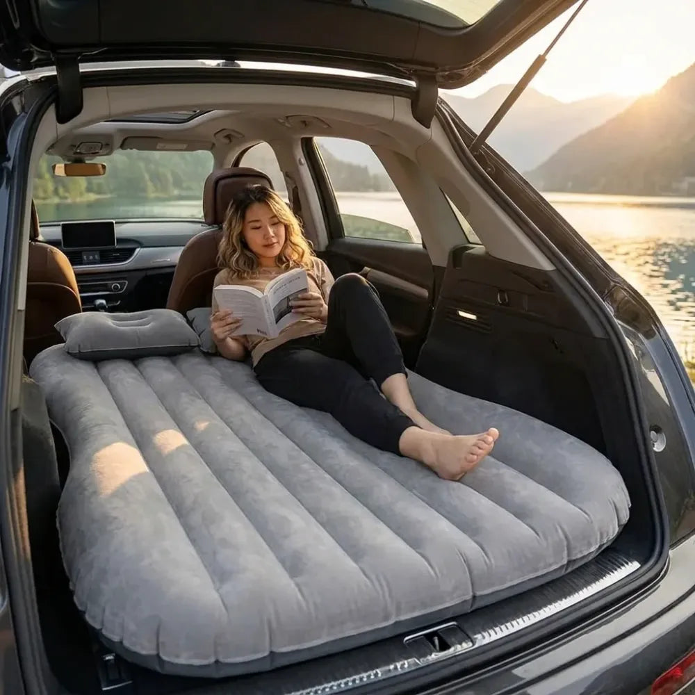 Inflatable car bed mattress
