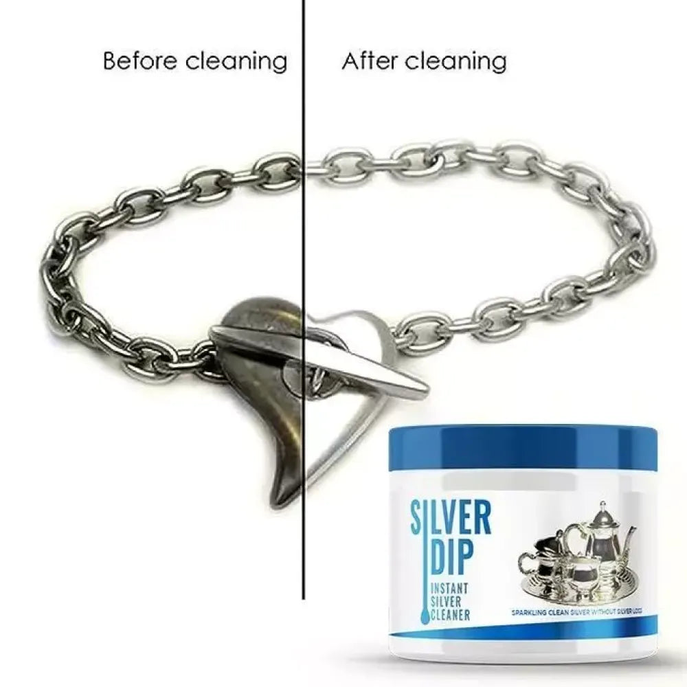 Instant silver polish dip