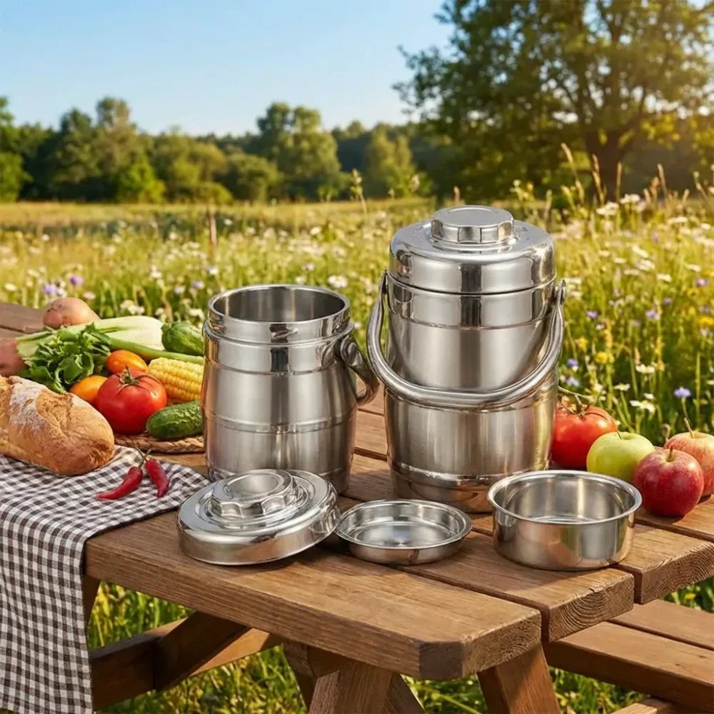 Insulated leak-proof stainless steel lunch box (2.2l) - kitchen tool