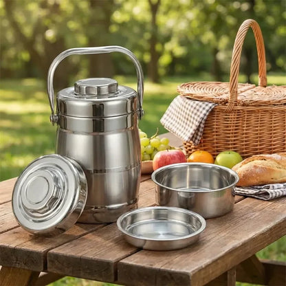 Insulated leak-proof stainless steel lunch box (2.2l) - kitchen tool