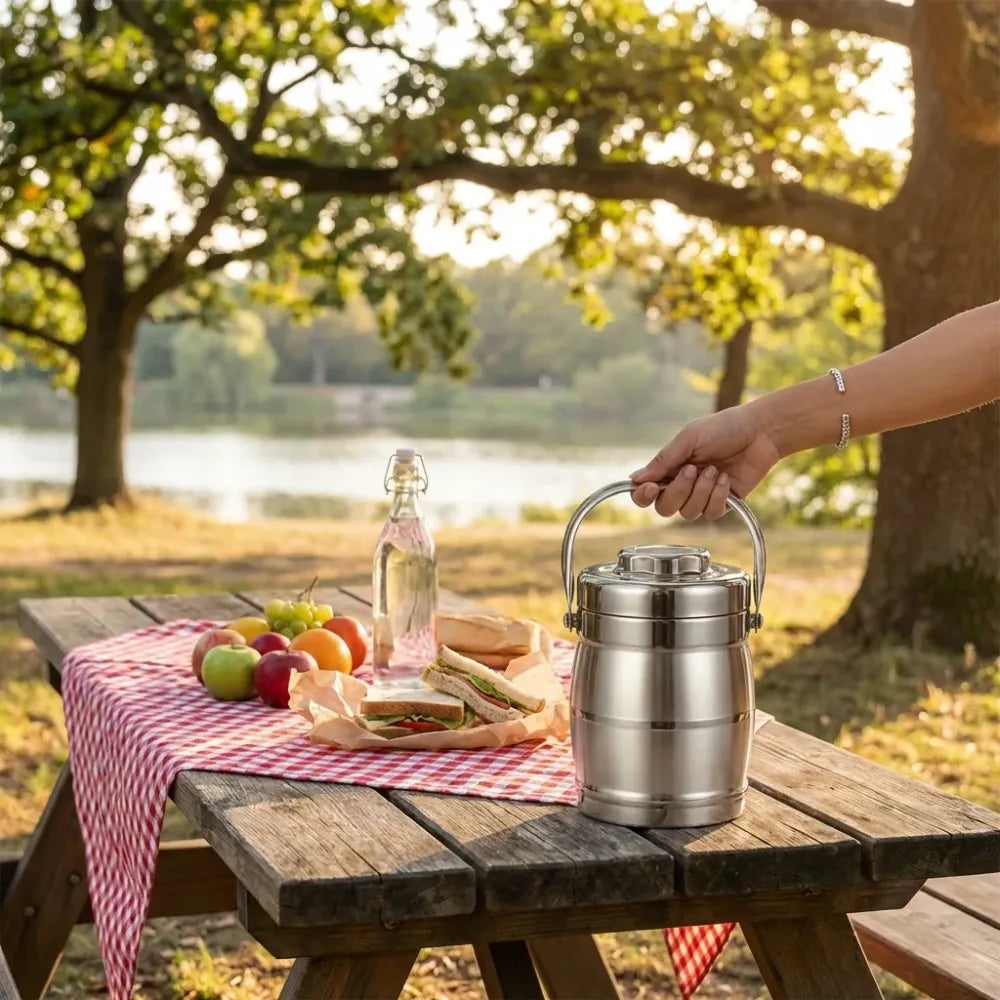 Insulated leak-proof stainless steel lunch box (2.2l) - kitchen tool