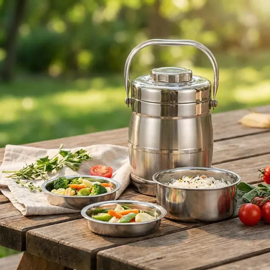 Insulated leak-proof stainless steel lunch box (2.2l) - kitchen tool