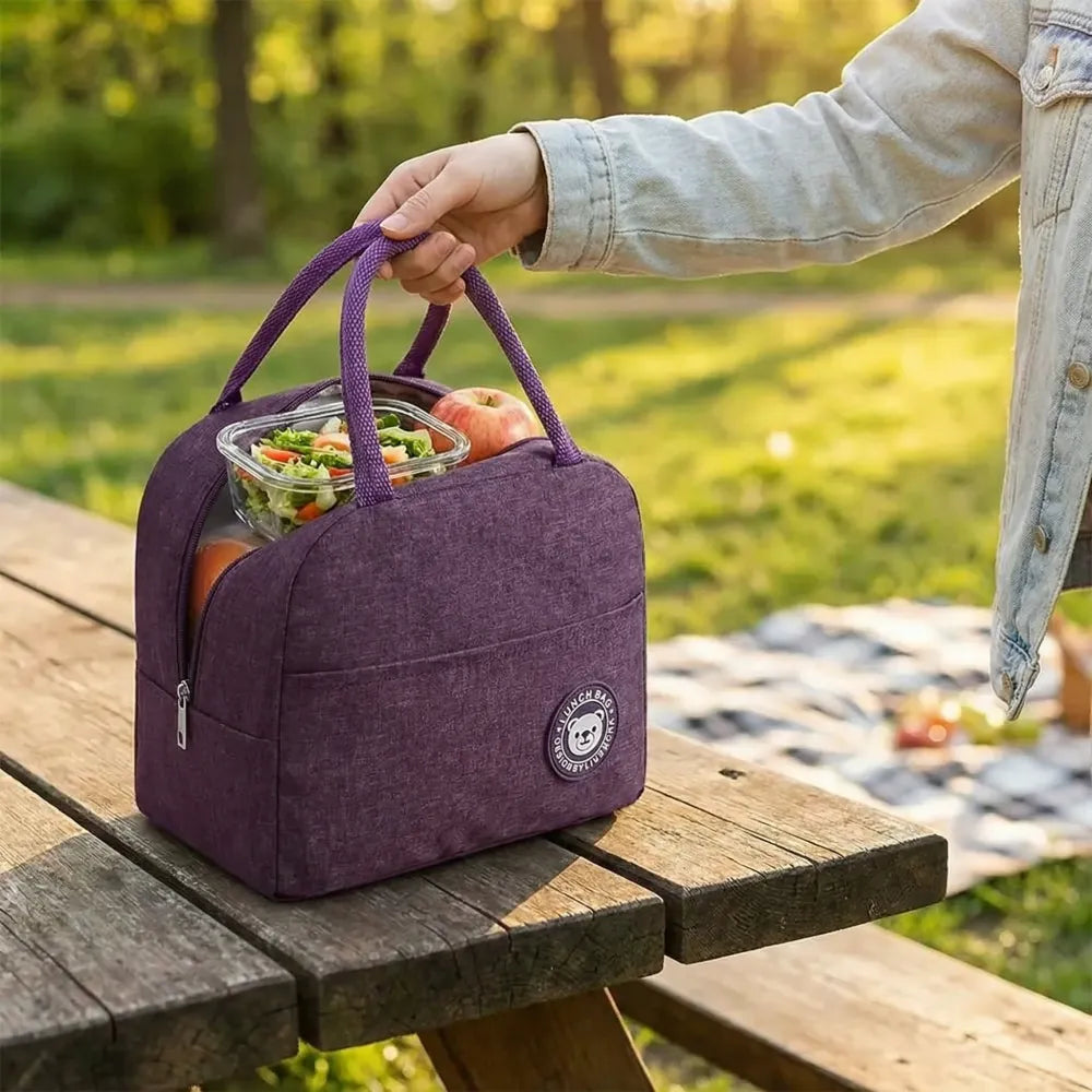 Insulated lunch bag with pockets - home & kitchen